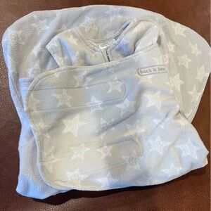 Halo Fleece SleepSack Swaddle in Soft Gray, Size S